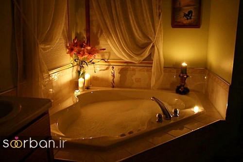 تزیین رمانتیک حمام عروس-10