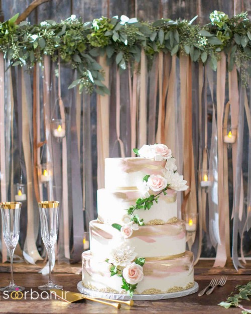 کیک عروسی رمانتیک و زیبا 2017-23