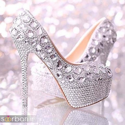 کفش عروس سفید بسیار شیک-1