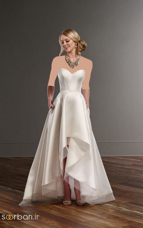 مدل لباس عروس جلو کوتاه پشت بلند جدید و بسیار زیبا