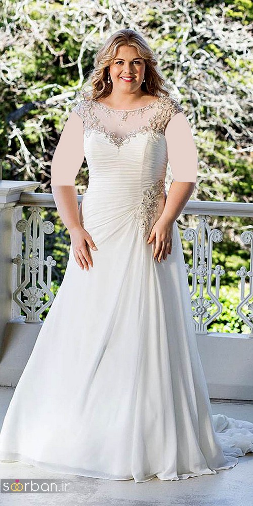 مدل لباس عروس سایز بزرگ 2017 برای عروس های درشت اندام و تپل