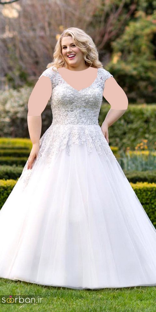 مدل لباس عروس سایز بزرگ جدید و زیبا 2017