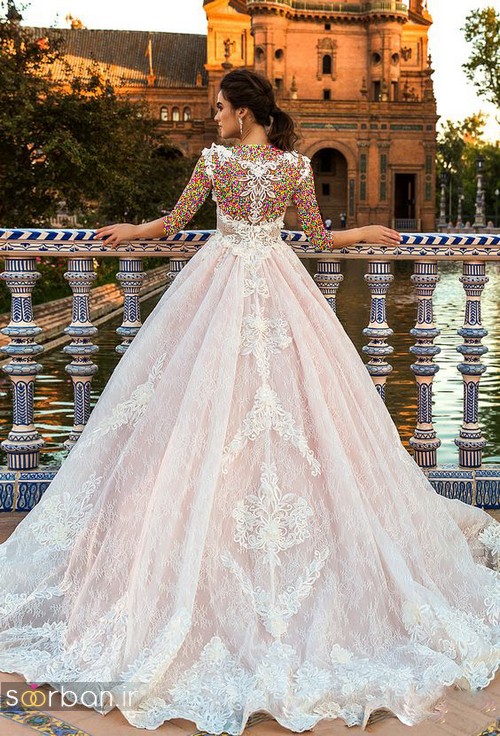 مدل لباس عروسی پرنسسی جدید شیک و بسیار زیبا