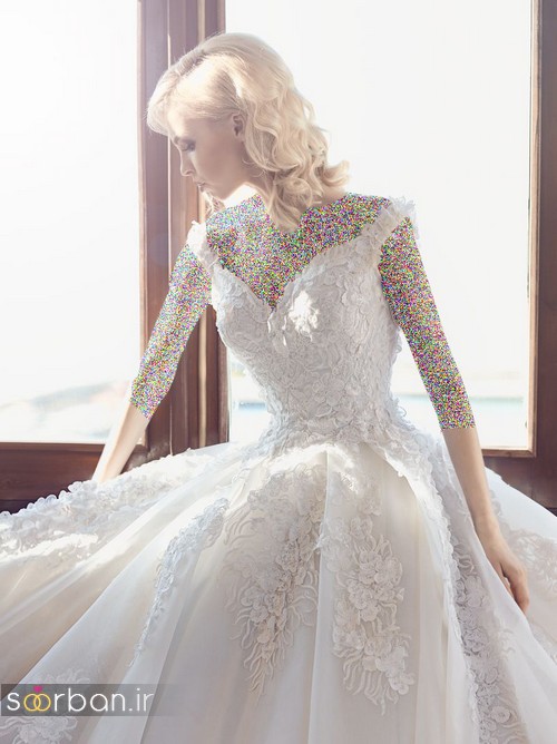 گالری مدل لباس عروس پرنسسی پفی و دنباله دار جدید