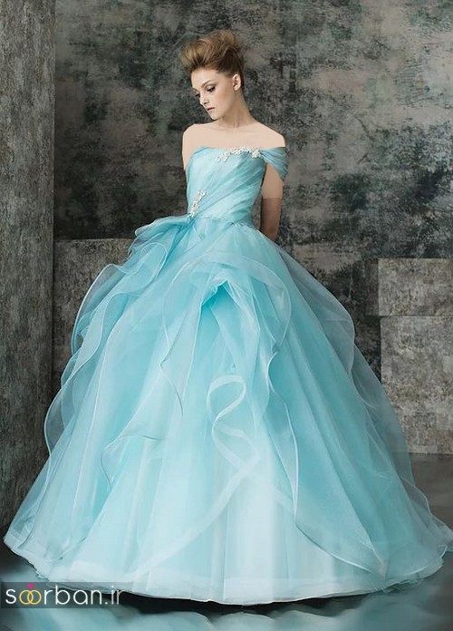 لباس عروس آبی5