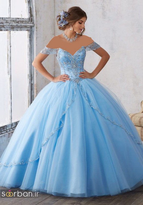 لباس عروس آبی22