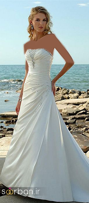 لباس عروس دکلته شیک8