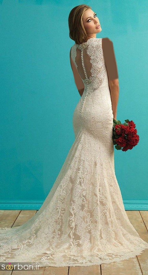 لباس عروس گیپور زیبا و شیک4