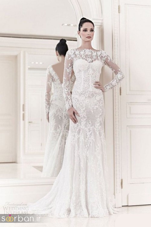 لباس عروس گیپور زیبا و شیک5