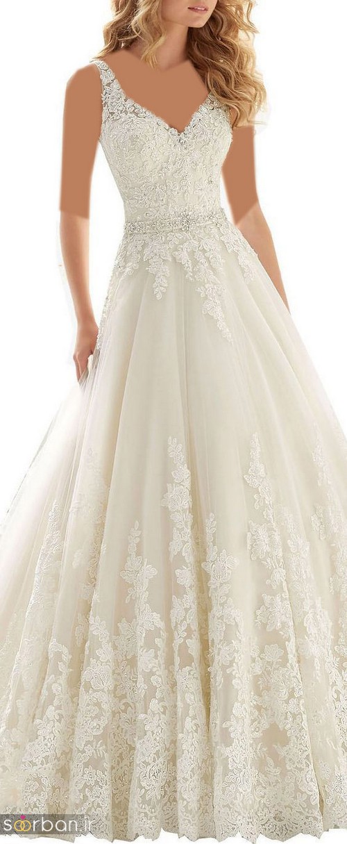 لباس عروس گیپور زیبا و شیک9