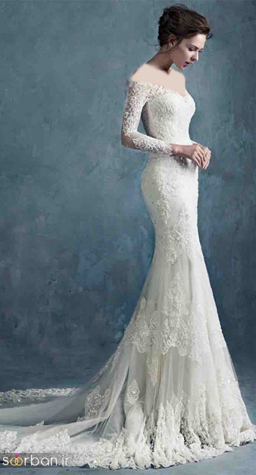 لباس عروس گیپور زیبا و شیک18