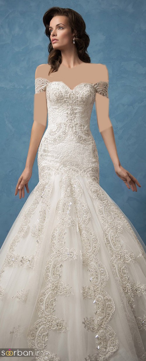 لباس عروس گیپور زیبا و شیک27