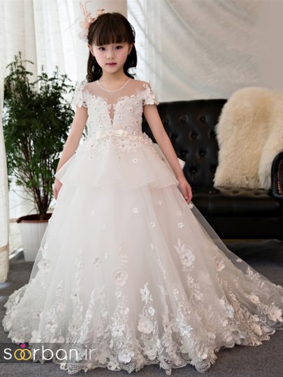 جدیدترین لباس عروس بچه گانه پرنسسی زیبا -6