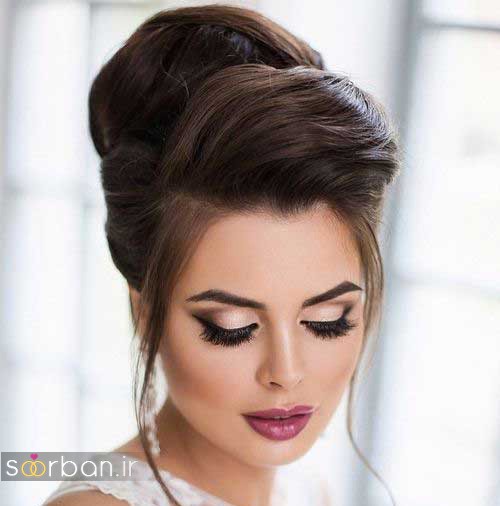 مدل مو عروس مشکی جدید و زیبا 