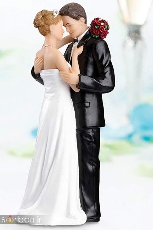 مجسمه عروس و داماد کیک عروسی16