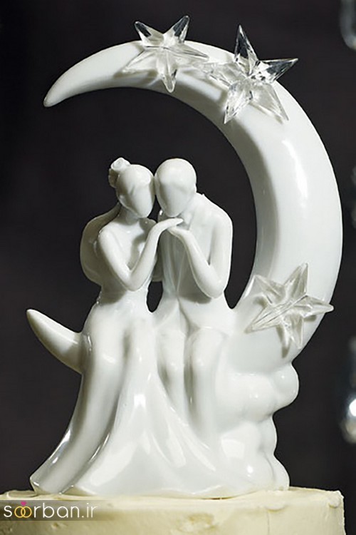 مجسمه های عروس و داماد رمانتیک و دیدنی برای کیک عروسی