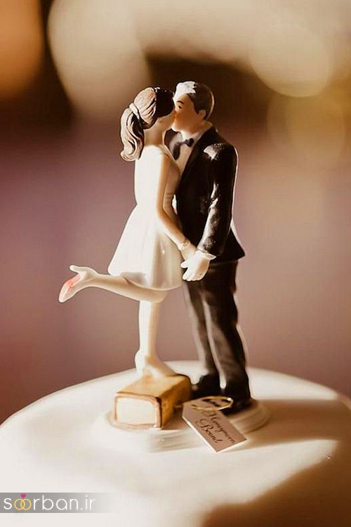 مجسمه های عروس و داماد رمانتیک و دیدنی برای کیک عروسی