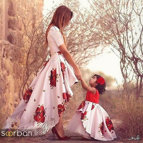 50 ست لباس مادر و دختر مجلسی فوق العاده زیبا جدید برای تولد، عروسی و آتلیه