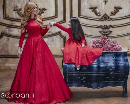 50 ست لباس مادر و دختر مجلسی فوق العاده زیبا جدید برای تولد، عروسی و آتلیه