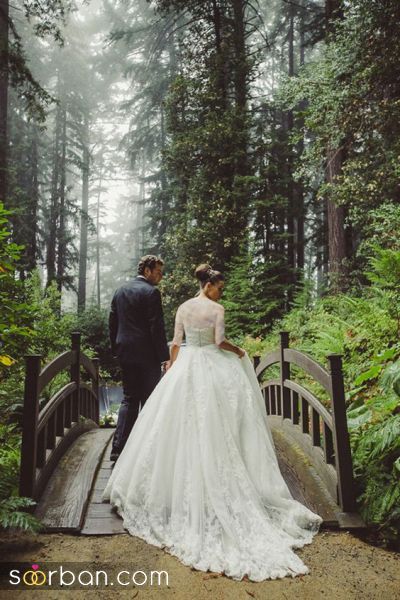 40 عکس عروس و داماد 2021 در باغ با ژست های متنوع