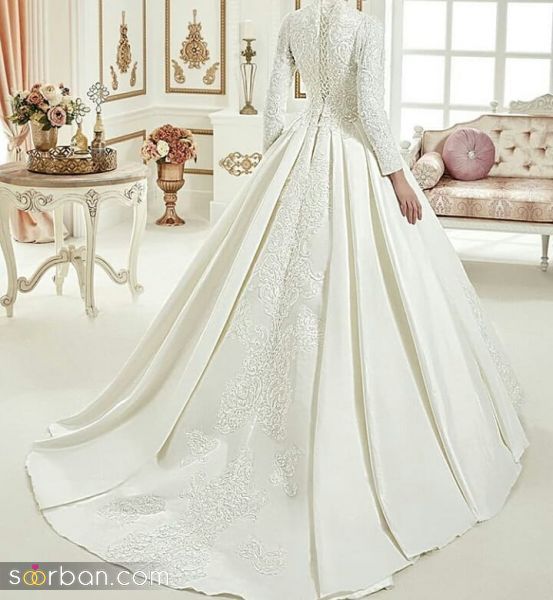 لباس عروس پوشیده پرنسسی