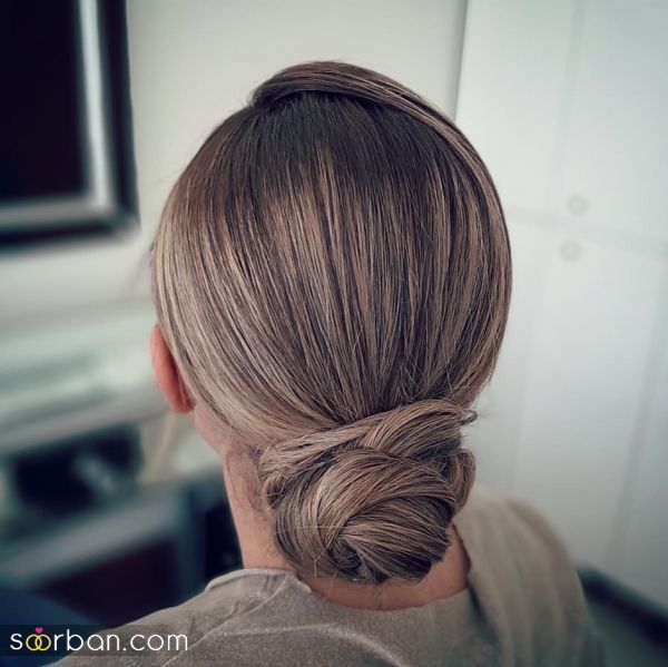 ( شینیون ساده عروس گره ای )