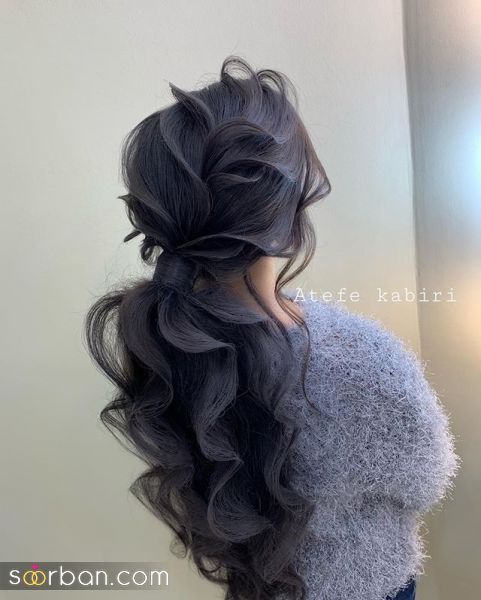 جدیدترین مدل های شینیون خطی و ساده موی مشکی