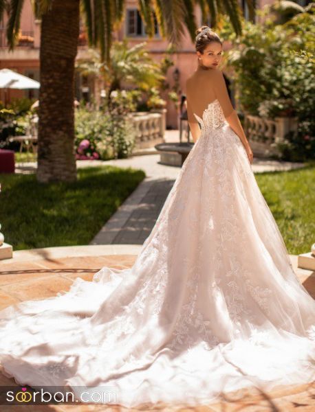 شیک ترین و جذاب ترین مدل های لباس عروس دکلته 2020