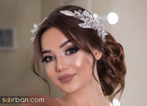  مدل جدید و شیک تاج روی شنیون عروس