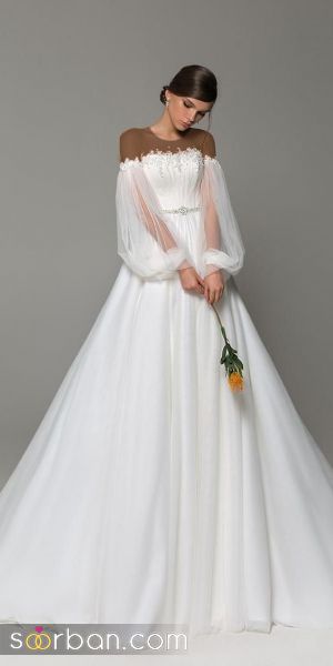 لباس عروس آستین پفی 2021