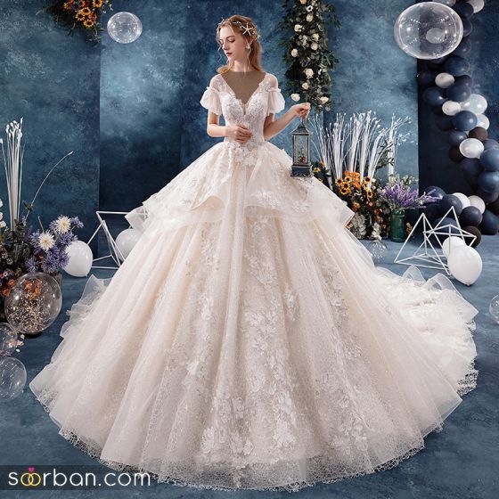 لباس عروس آستین پفی 2021