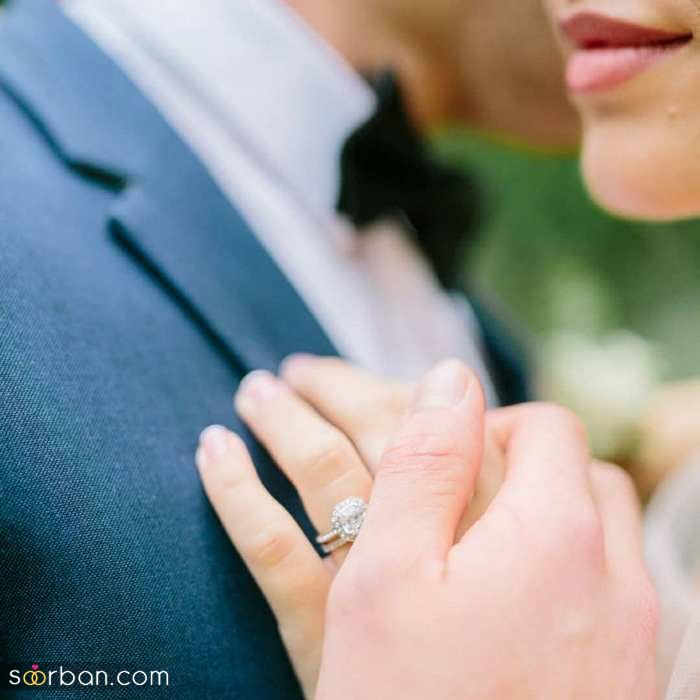 ژست های جدید و زیبا با حلقه ازدواج در جشن عقد