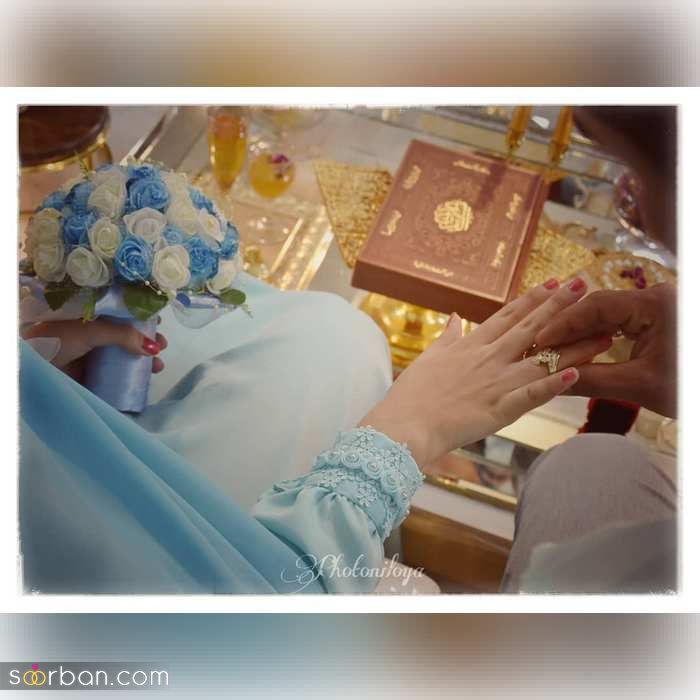 ژست های جدید و زیبا با حلقه ازدواج در جشن عقد