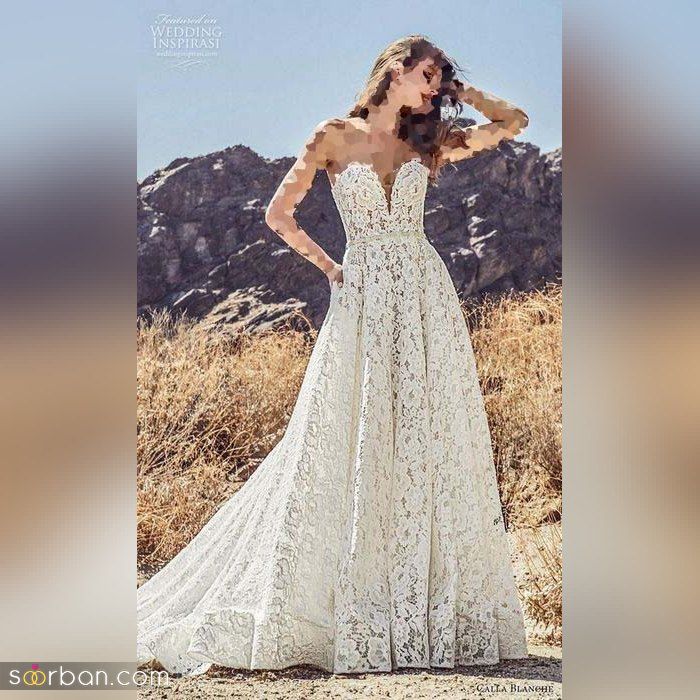 لاکچری ترین طرح های مد روز از انواع مدل لباس عروس دکلته 2021