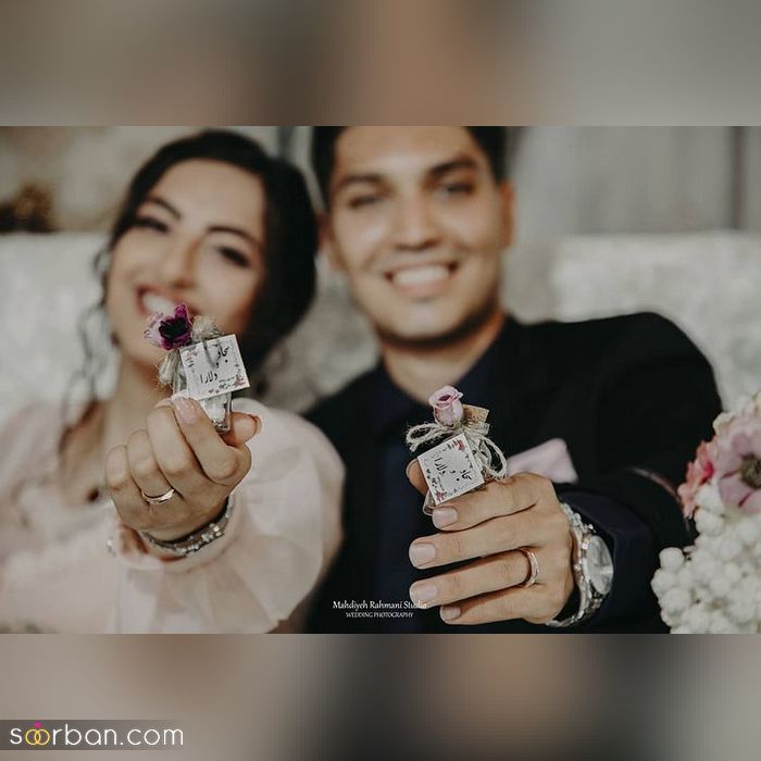 ایده ژست عکاسی با حلقه ازدواج در جشن عقد