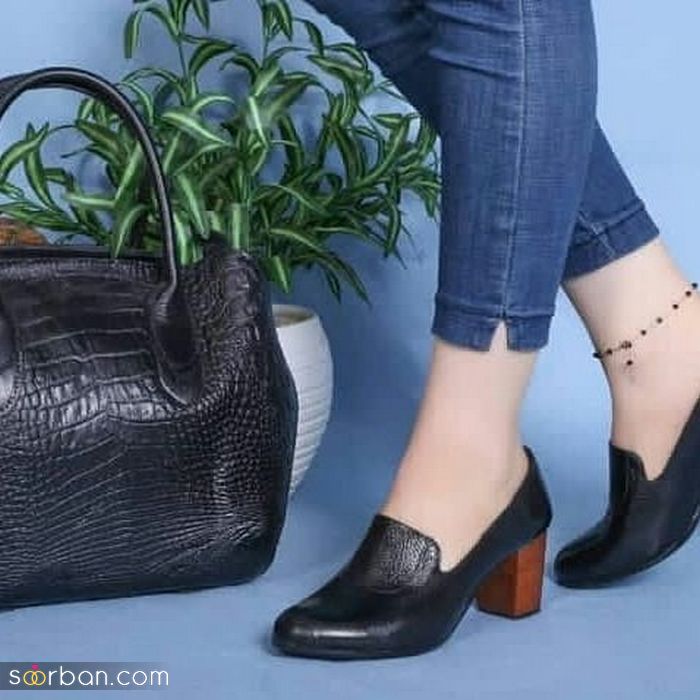 ست کیف و کفش چرم 1400 | جدیدترین مدل کیف و کفش مجلسی شیک