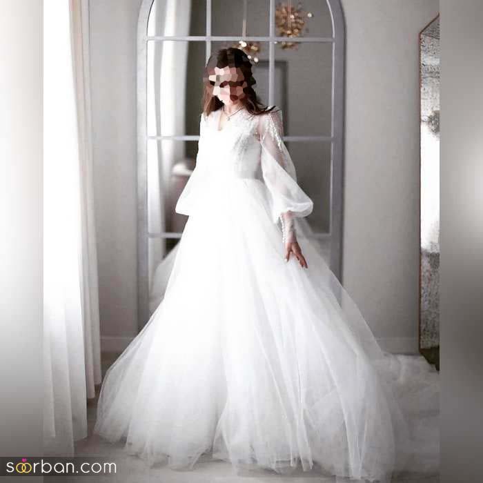 ژست تکی عروس در باغ 2021 | ژست عکس عروس در باغ به صورت رمانتیک و حرفه ای