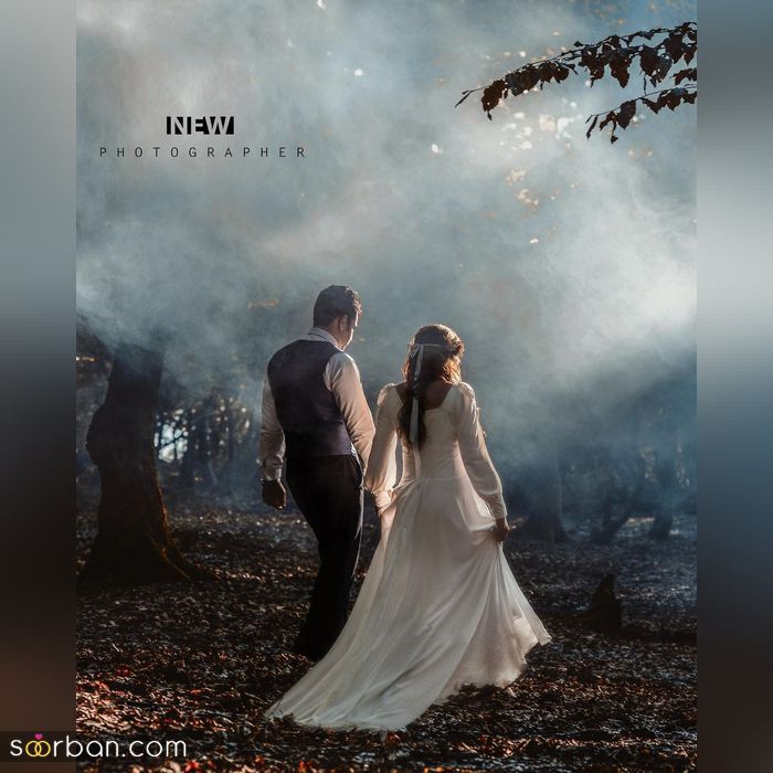 ژست تکی عروس در باغ 2021 | ژست عکس عروس در باغ به صورت رمانتیک و حرفه ای