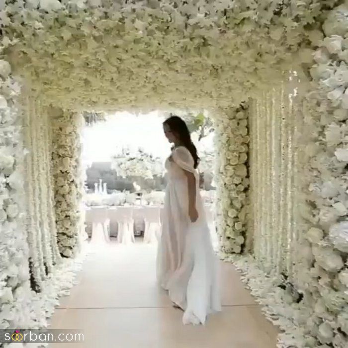 ژست تکی عروس در باغ 2021 | ژست عکس عروس در باغ به صورت رمانتیک و حرفه ای