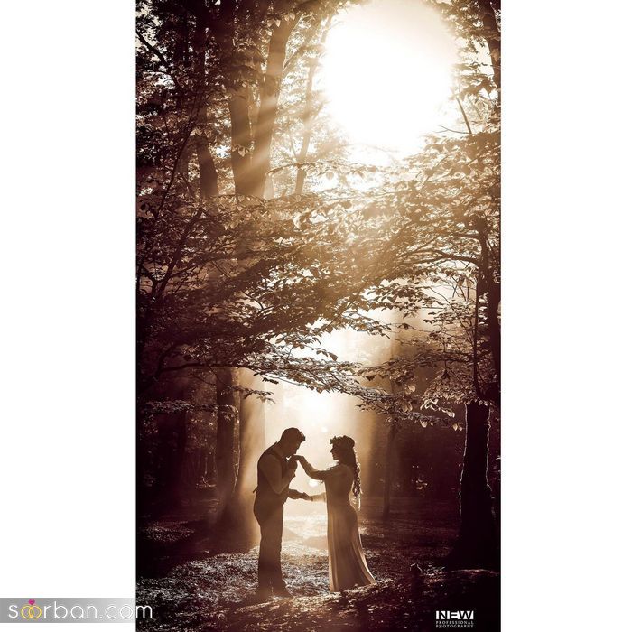 ژست تکی عروس در باغ 2021 | ژست عکس عروس در باغ به صورت رمانتیک و حرفه ای