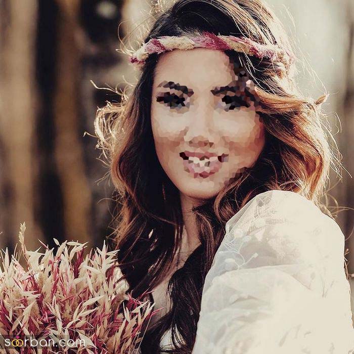 ژست تکی عروس در باغ 2021 | ژست عکس عروس در باغ به صورت رمانتیک و حرفه ای