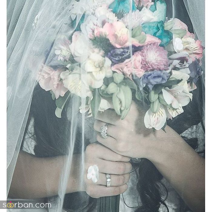 ژست تکی عروس در باغ 2021 | ژست عکس عروس در باغ به صورت رمانتیک و حرفه ای