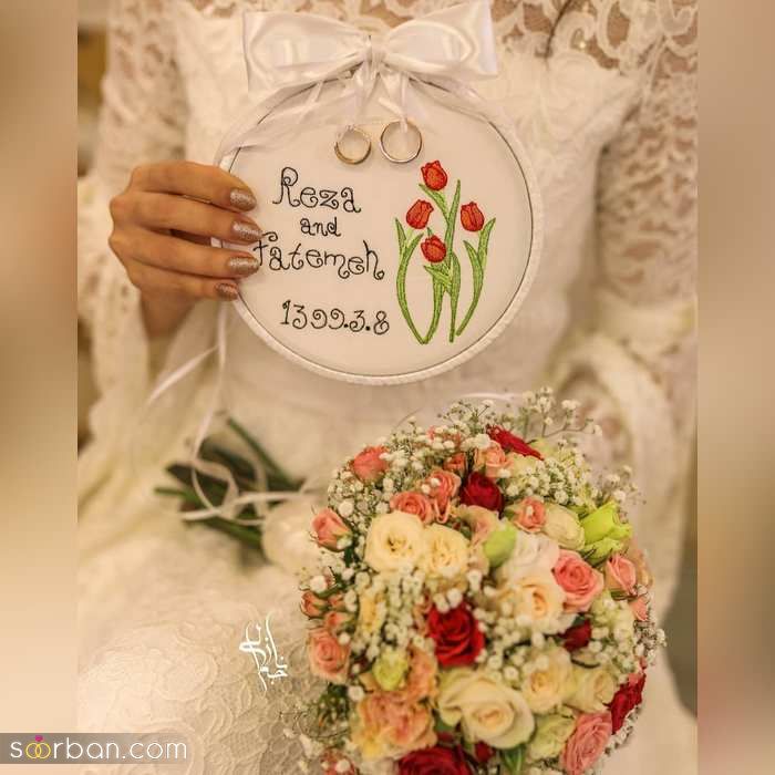 ژست های عکاسی عروس و داماد در تالار عاشقانه و حرفه ای