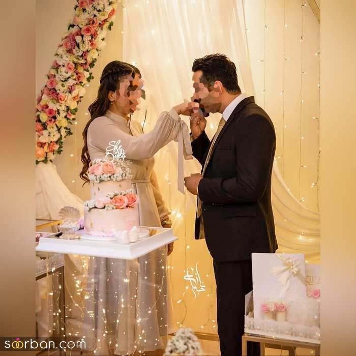 ژست های عکاسی عروس و داماد در تالار عاشقانه و حرفه ای