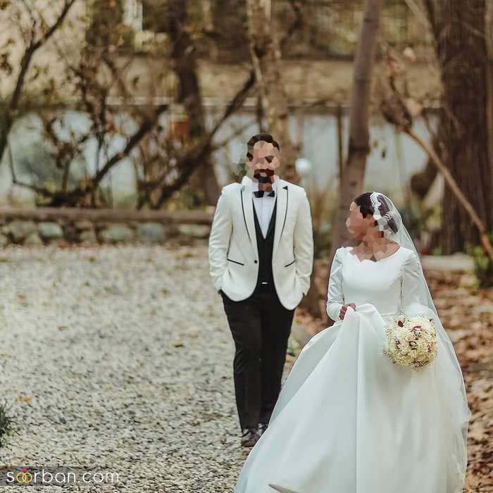ژست های عکاسی عروس و داماد در تالار عاشقانه و حرفه ای