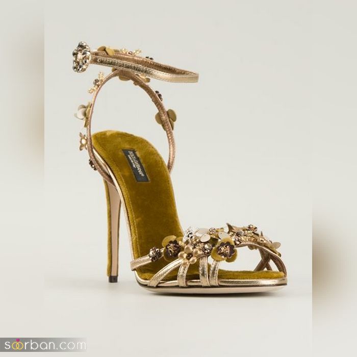 مدل کفش نامزدی طلایی رنگ 2021 | کفش طلایی مجلسی اینستاگرام 1400 | مدل کفش نامزدی جدید 2021