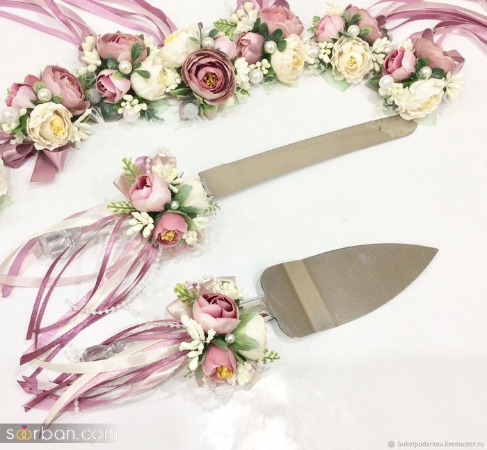 مدل چاقو و سرور کیک عروسی 2021 | عکس چاقو برای بریدن کیک عروس