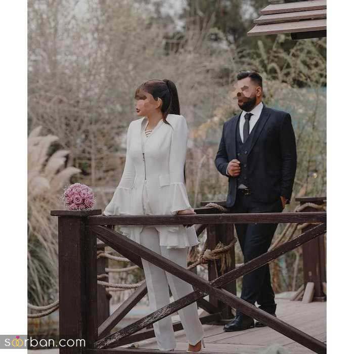 ایده عکس مراسم عقد 2024 | ژست عکس عقد عاشقانه عروس و داماد
