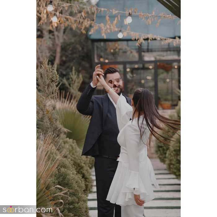 ایده عکس مراسم عقد 2024 | ژست عکس عقد عاشقانه عروس و داماد