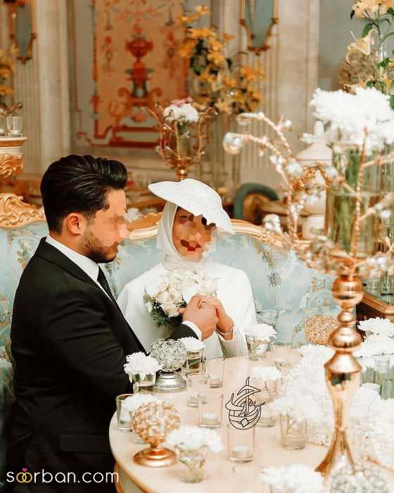 ایده عکس مراسم عقد 2024 | ژست عکس عقد عاشقانه عروس و داماد